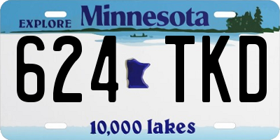 MN license plate 624TKD