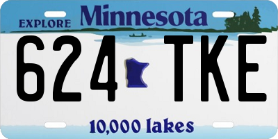MN license plate 624TKE