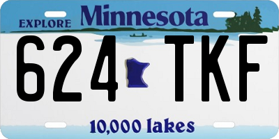 MN license plate 624TKF