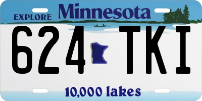 MN license plate 624TKI