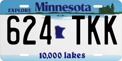 MN license plate 624TKK