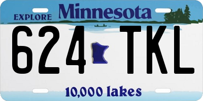 MN license plate 624TKL