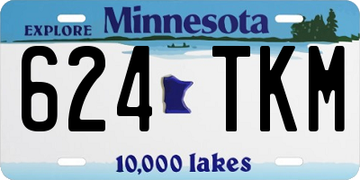 MN license plate 624TKM