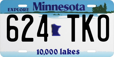 MN license plate 624TKO