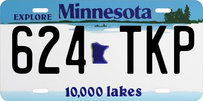 MN license plate 624TKP
