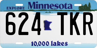 MN license plate 624TKR