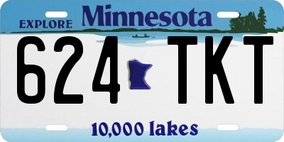 MN license plate 624TKT