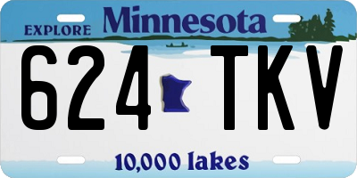 MN license plate 624TKV