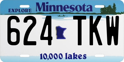 MN license plate 624TKW