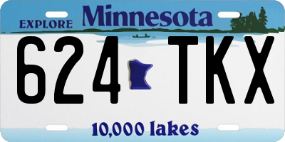 MN license plate 624TKX