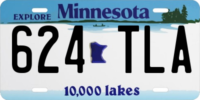 MN license plate 624TLA