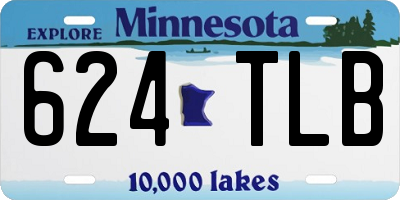MN license plate 624TLB