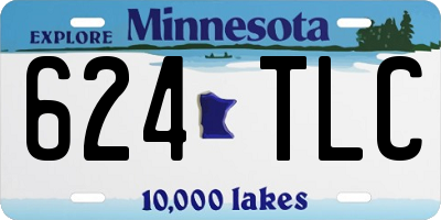 MN license plate 624TLC