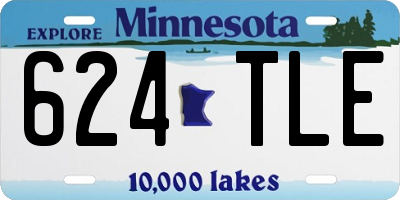 MN license plate 624TLE