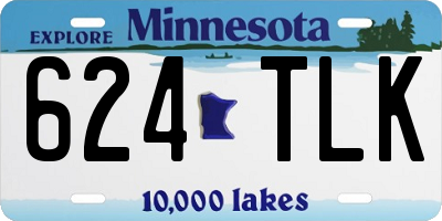 MN license plate 624TLK