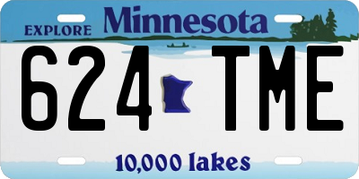 MN license plate 624TME