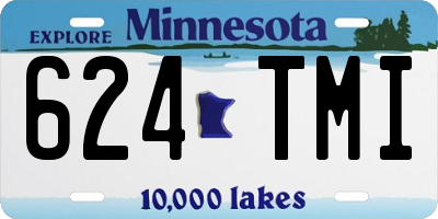 MN license plate 624TMI