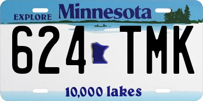 MN license plate 624TMK