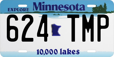 MN license plate 624TMP