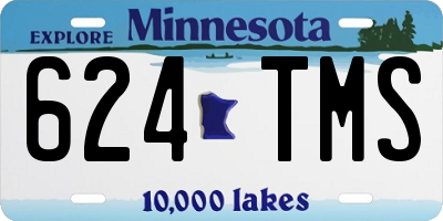 MN license plate 624TMS