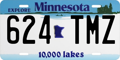 MN license plate 624TMZ