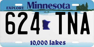 MN license plate 624TNA
