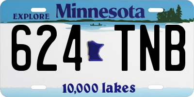 MN license plate 624TNB