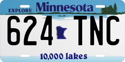 MN license plate 624TNC