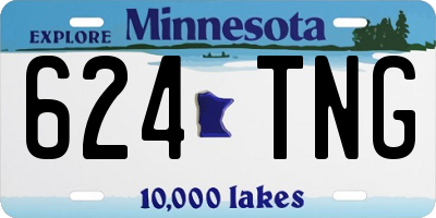 MN license plate 624TNG
