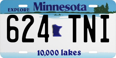 MN license plate 624TNI