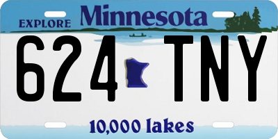 MN license plate 624TNY