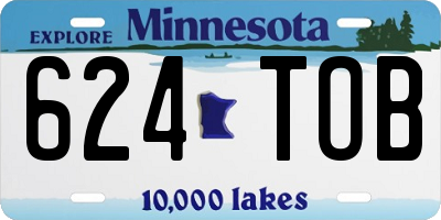 MN license plate 624TOB