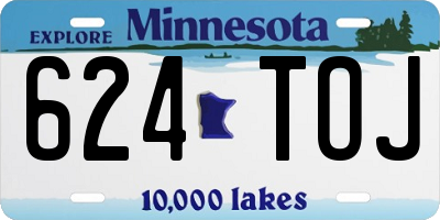 MN license plate 624TOJ