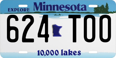 MN license plate 624TOO