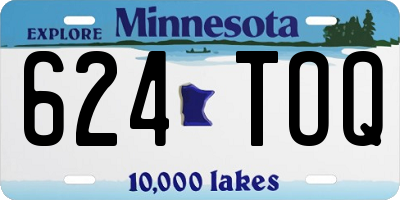 MN license plate 624TOQ