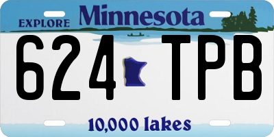 MN license plate 624TPB