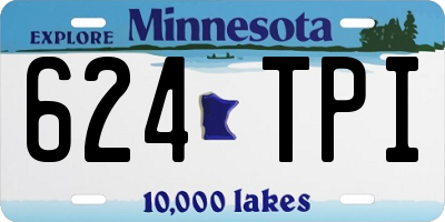 MN license plate 624TPI