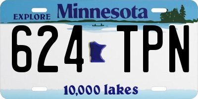 MN license plate 624TPN