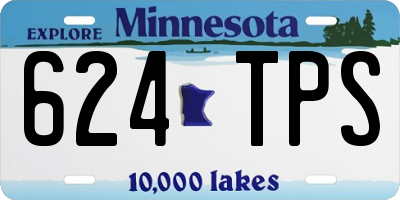 MN license plate 624TPS