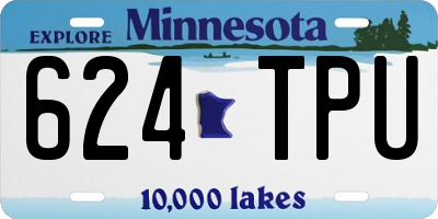 MN license plate 624TPU