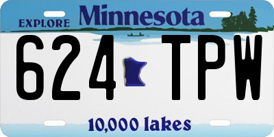MN license plate 624TPW