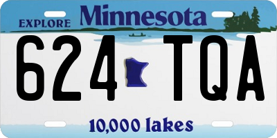 MN license plate 624TQA