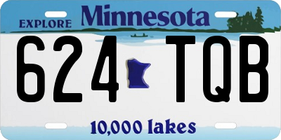 MN license plate 624TQB