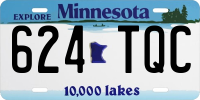 MN license plate 624TQC