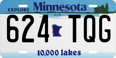 MN license plate 624TQG