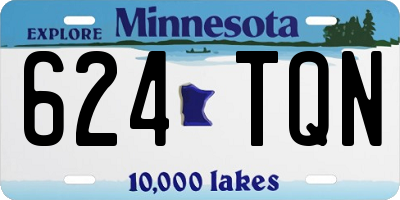 MN license plate 624TQN