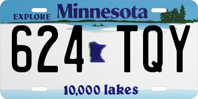 MN license plate 624TQY