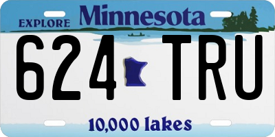 MN license plate 624TRU