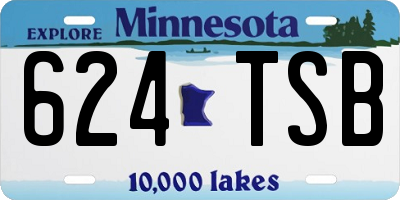 MN license plate 624TSB