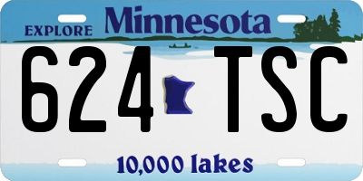 MN license plate 624TSC